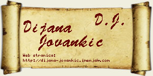 Dijana Jovankić vizit kartica